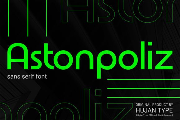 Astonpoliz: A Clean, Geometric Typeface for Modern Web Design