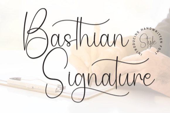 Basthian Signature: An Elegant Handwritten Font for Editorial Design