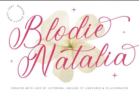 Blodie Natalia: A Luxury Script Font That Elevates Handmade Design