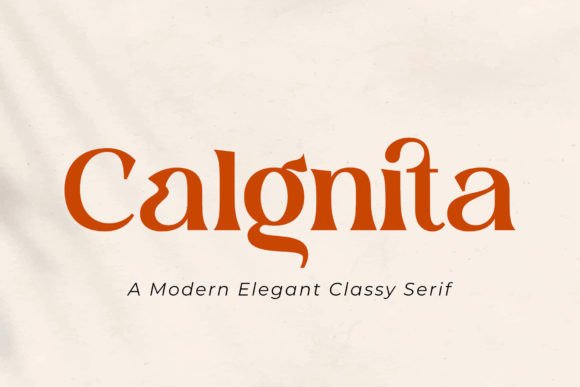 Calgnita: A Serif Font That Elevates Digital Branding