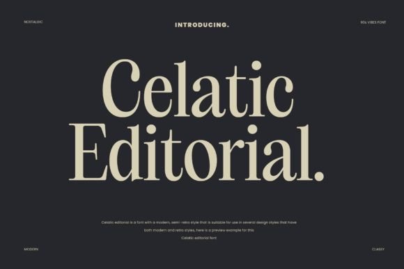 Celatic Editorial: A Sophisticated Serif Font for Small Business Branding