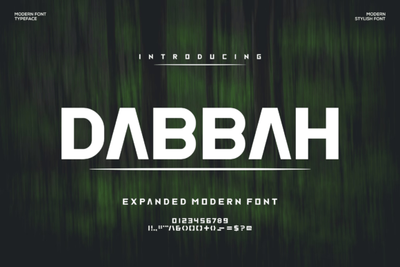 Dabbah: A Bold Sans Serif Display Font for Editorial Design