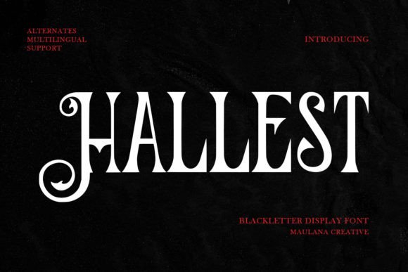 Hallest: A Bold Blackletter Font for Handmade Charm