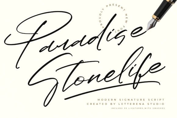 Paradise Stonelife: A Luxury Script Font That Feels Like a Signature