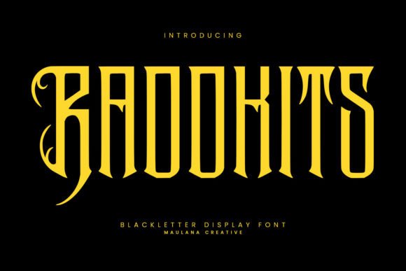 Raddkits: A Blackletter Display Font with Editorial Presence