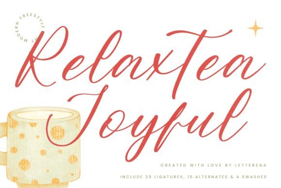 Relaxtea Joyful: A Modern Script Font That Breathes Calm Into Every Layout