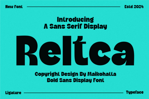 Reltca: A Clean, Contemporary Sans Serif Display Typeface