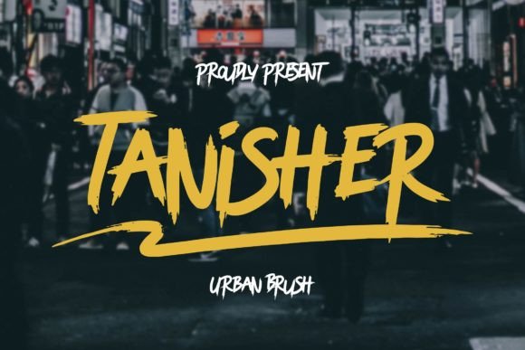 Tanisher Font: Bold, Urban Style for Real Business Branding